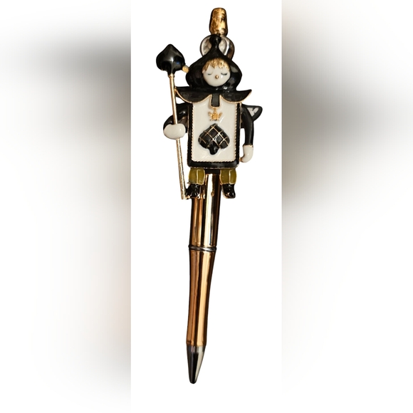 UNBRANDED Other - NEW GOLD FASHION PEN ACE OF SPADES BROUCHE PEN WITH ANGEL HEART WINGS